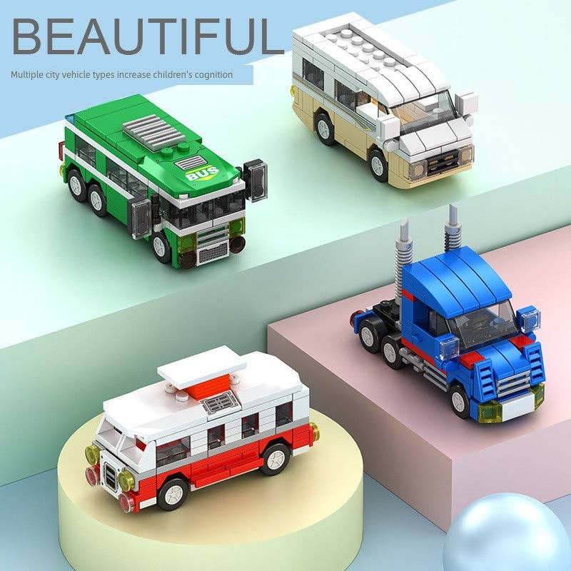 Toyarina - Wholesale Building Set - Kids - Vehicle Series Building Blocks Fire Truck in bulk1