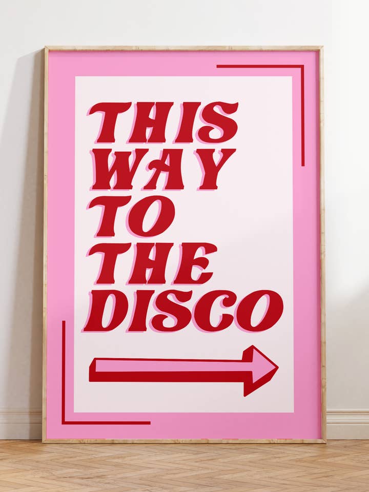 Disco Print | Wall Art Poster | Funky Home Decor | Retro for wholesale by By Honey Studios
