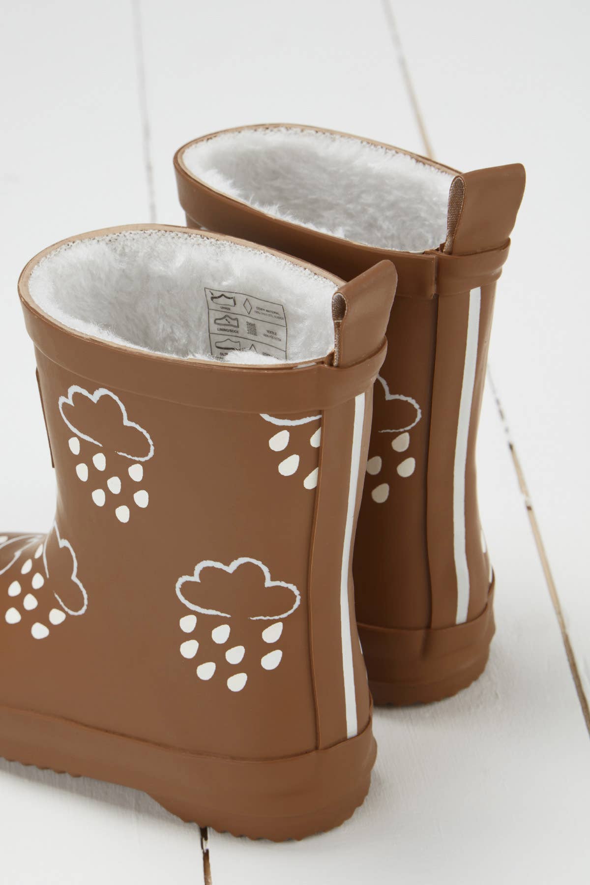 Grass & Air - Vente Bottes de pluie – enfant - Bottes en caoutchouc à couleur changeante pour enfants brun caramel2