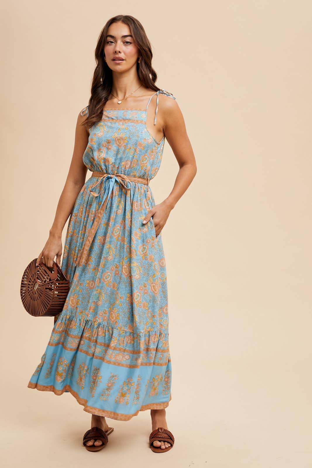 In Loom - Wholesale Dress - Women's - BORDER PRINT MAXI DRESS0