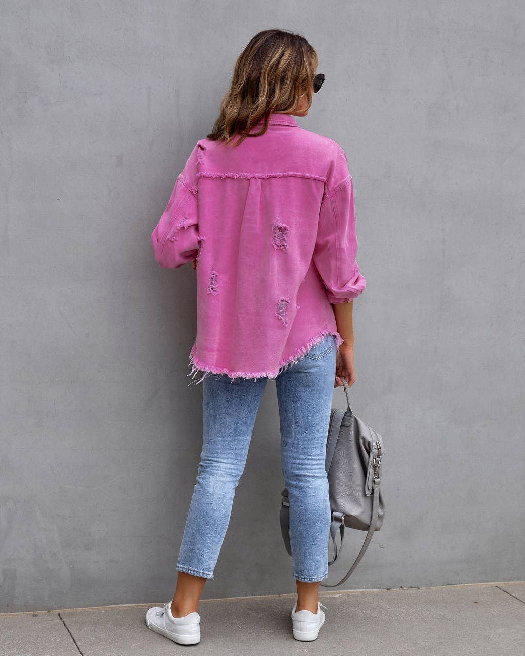 HIDDENBRAND - Wholesale Denim Jacket - Women's - Denim Jacket Women Long Sleeve Casual Lapel Top21