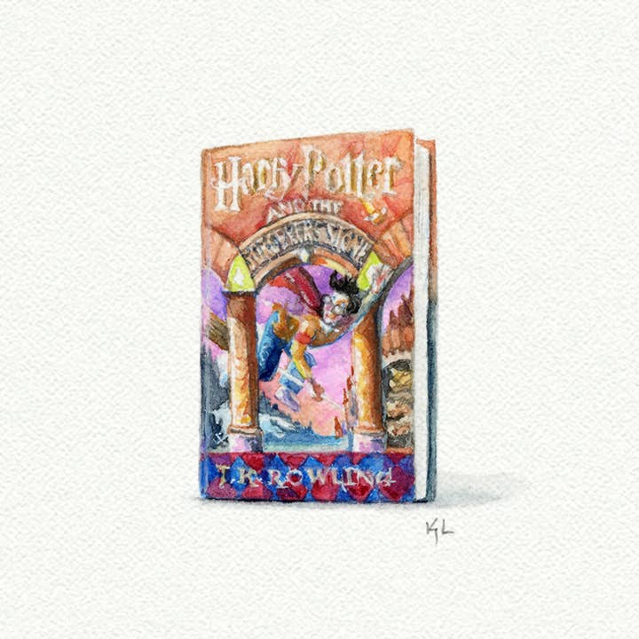 Karen Libecap Tiny Paintings - Wholesale Art Print - Harry Potter book Miniature Watercolor Painting - Art Print