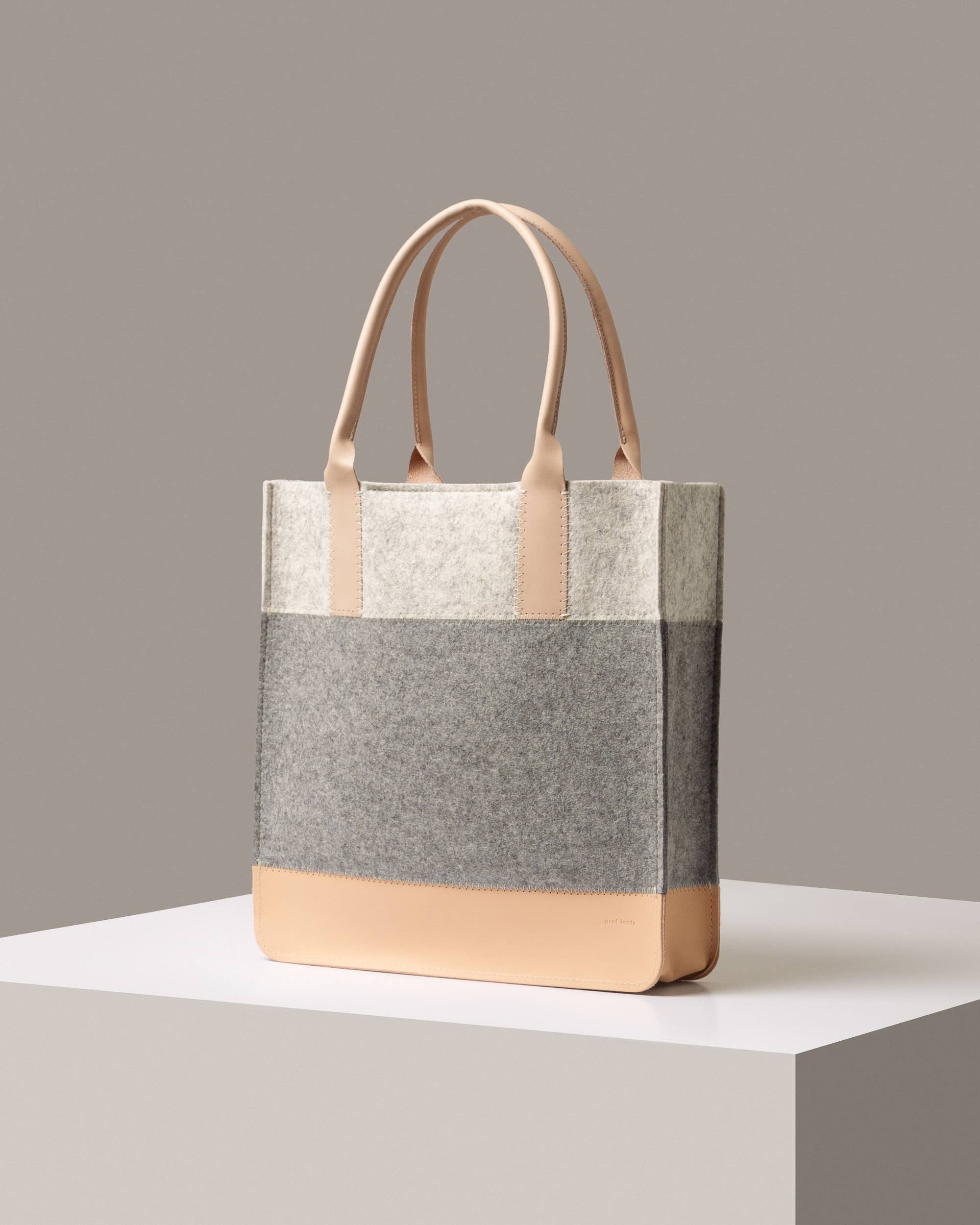 Granite Tan Jaunt Merino Wool Tote Granite, Heather White & Natural for wholesale on Faire3