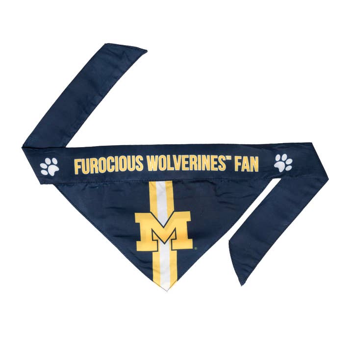 NCAA Michigan Wolverines Reversible Pet Bandana for wholesale by Little Earth Productions