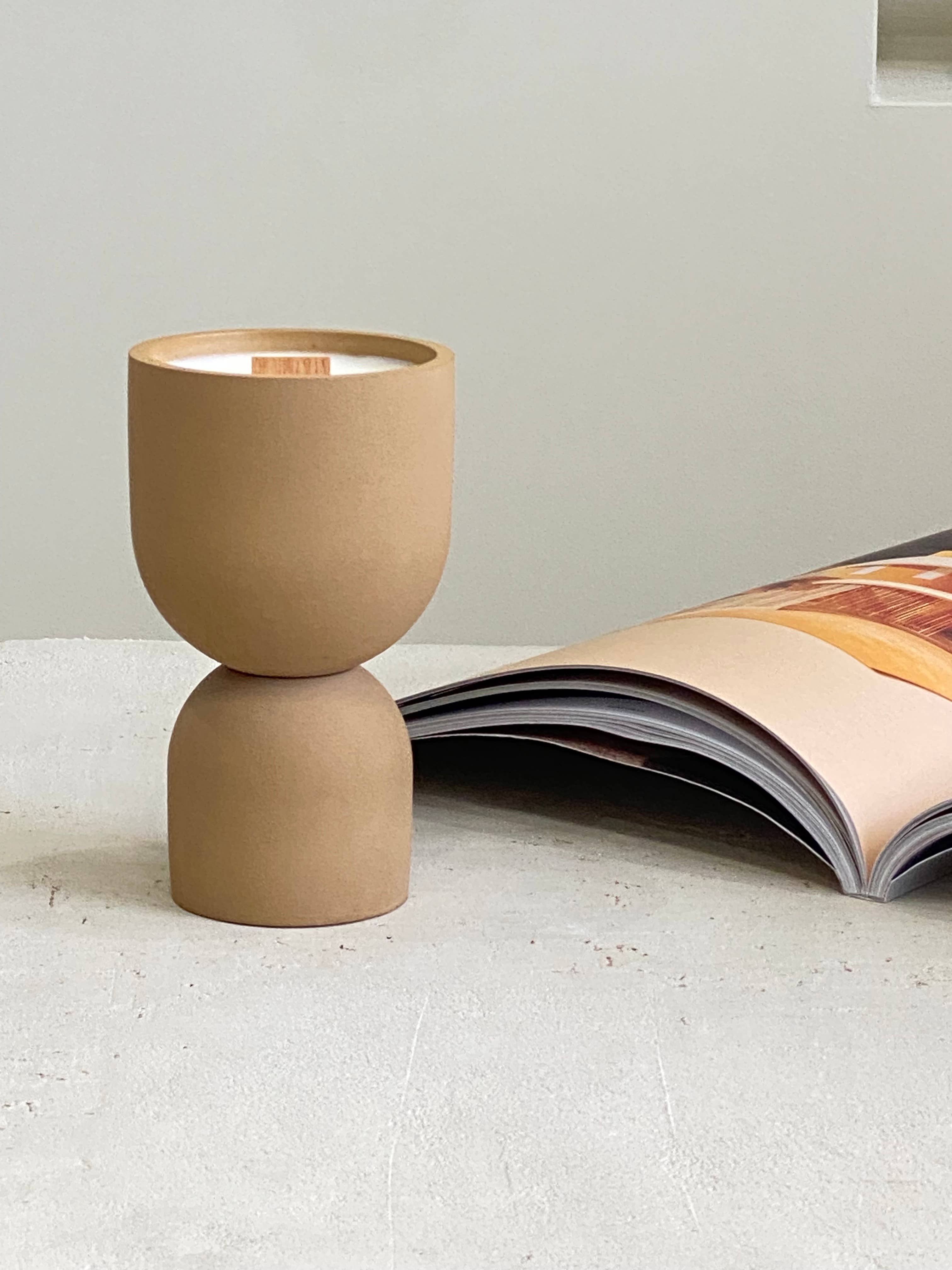 ZOA concept - Vente Bougie en bocal - Bougie artisanale en béton Coppa | nid d'abeille7