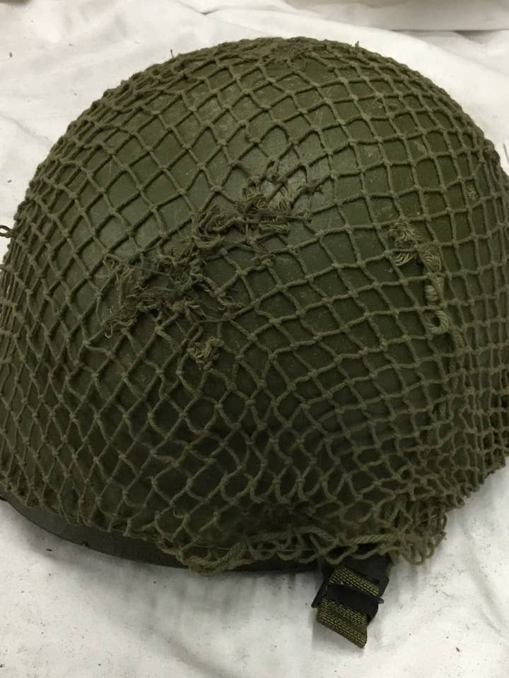 US M1 Steel Pot Helmet with Liner and Net - REPRO for wholesale by camoLOTS