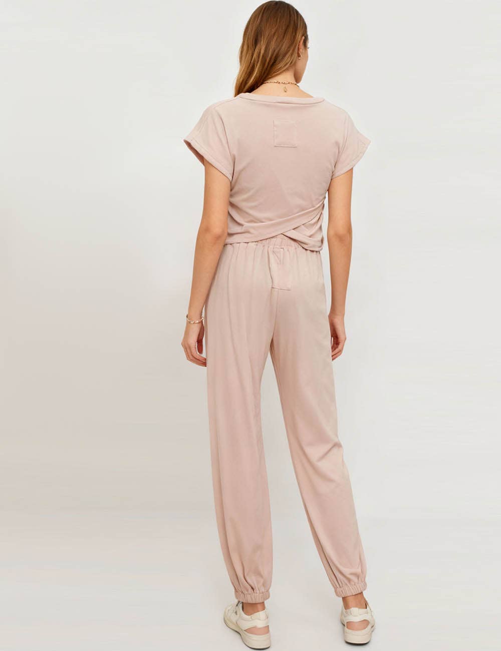 Sweetkama - Wholesale Lounge Set - Women's - Ladies Solid Color Crop Top and Pants Set SKST3798