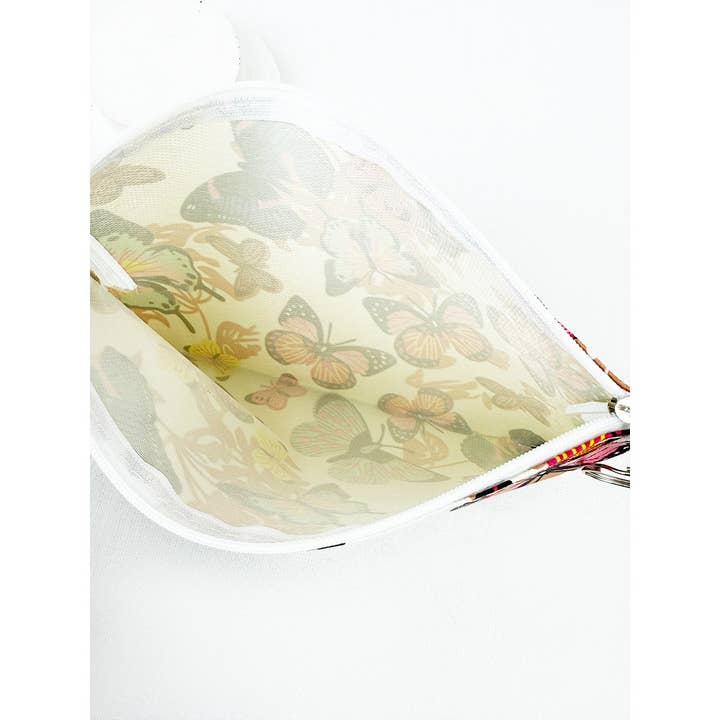 MIX COLOR Colorful Butterfly Theme Coin Purse with Key Ring for wholesale on Faire3