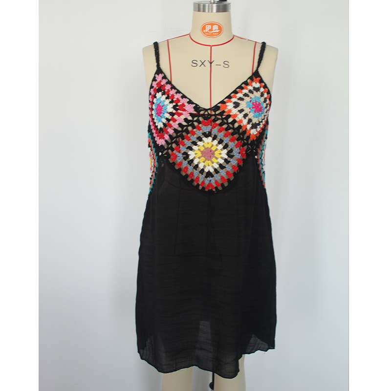 Hope & Sunshine - Wholesale Swim Cover Up - Women's - Crochet V-Neck Cover Up Dress11