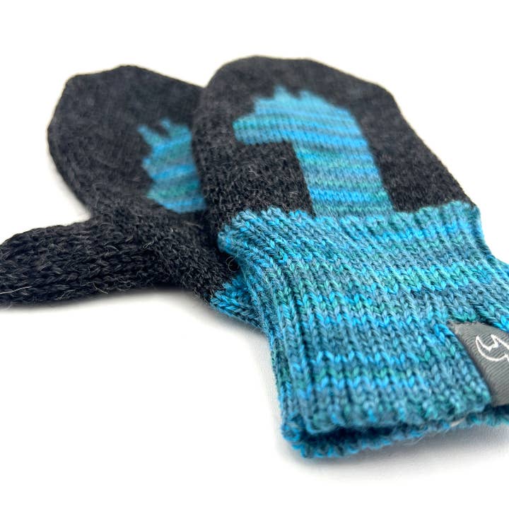 Shupaca Alpaca - Venta al por mayor Guantes - Niños - Guantes de Alpaca para Niños - Pacas - Aqua Paca1