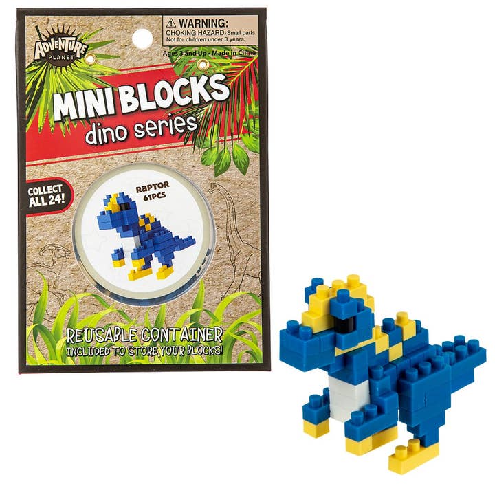 MINI BLOCKS RAPTOR LLB Blocks -kids Baby for wholesale by La Luna Bella - Toys