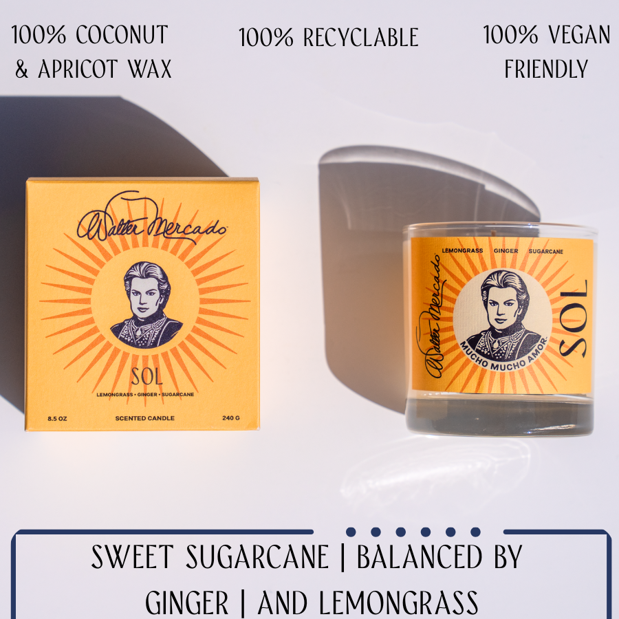 Walter Mercado – Vela em jarro/copo por atacado – Vela Walter Mercado Sol6