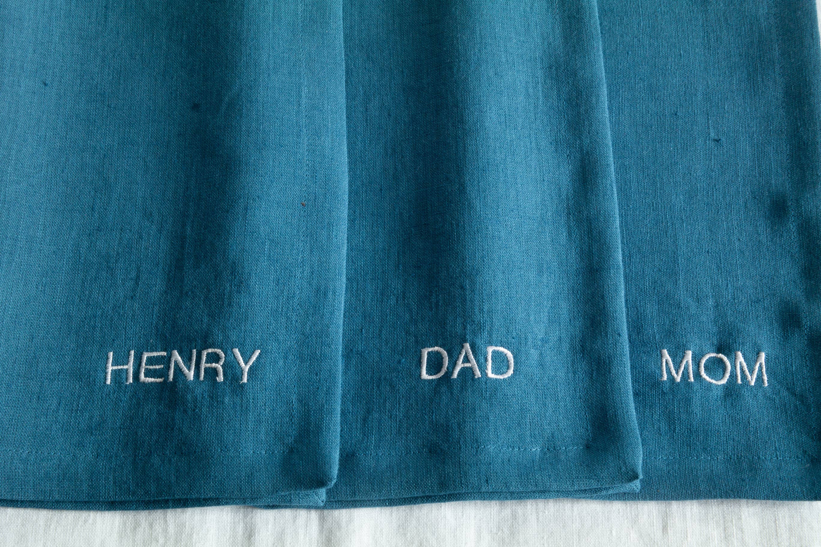 Liem Home – wholesale Dinner & cloth napkin – Linen napkins with Personalized Embroidery text or LOGO0