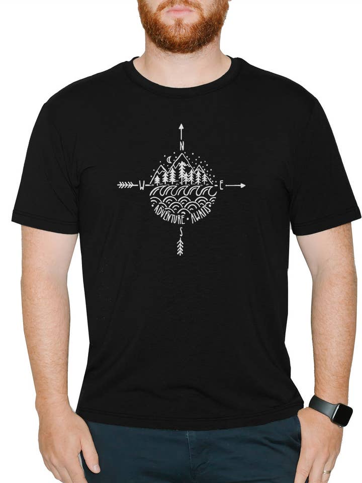 T-shirt Homme - L'aventure vous attend pour la vente par Nominou Designs