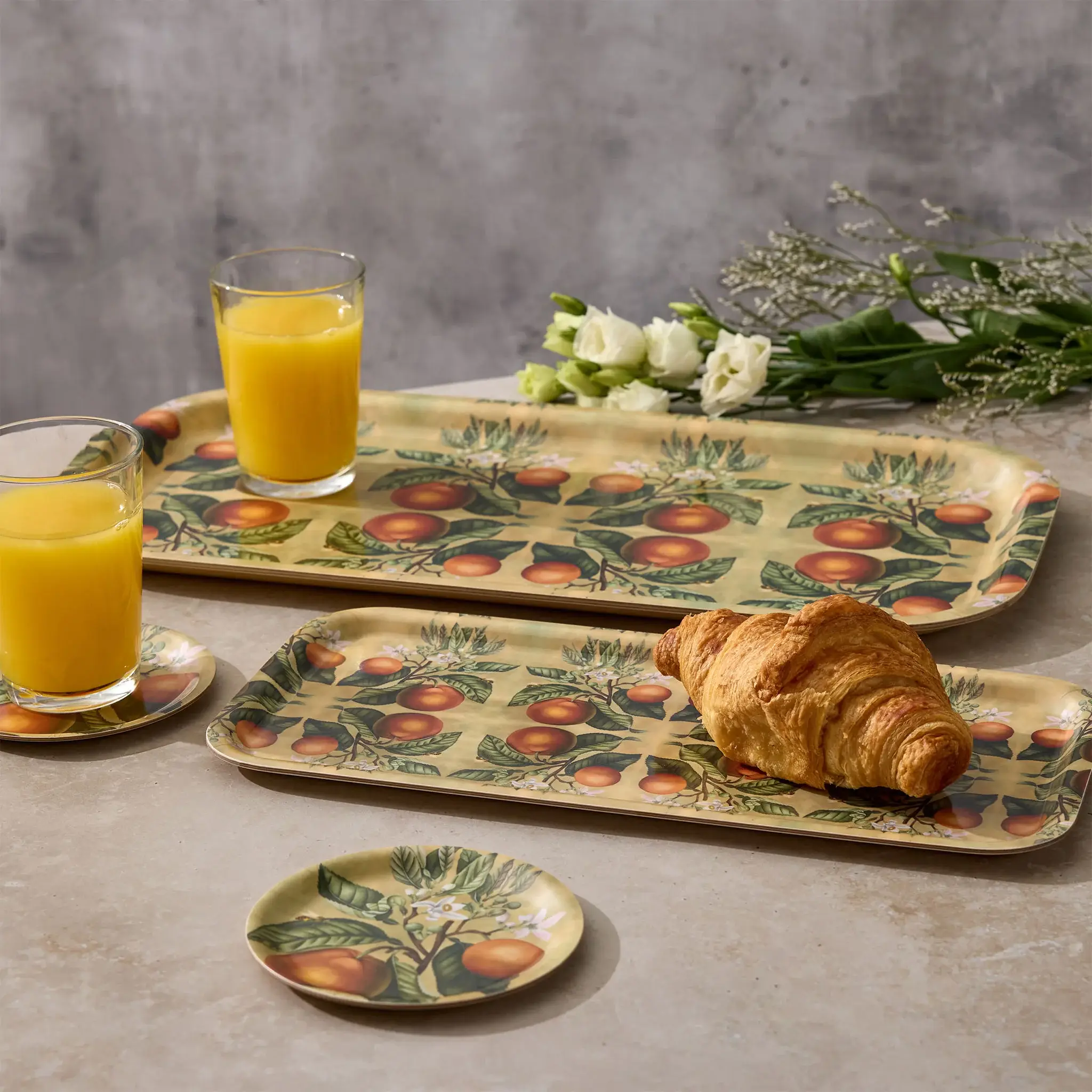 Maure Luxury Gifts - Wholesale Decorative Tray - Kumquats Mini Birchwood Tray | Decorative Wood Serving Tray3