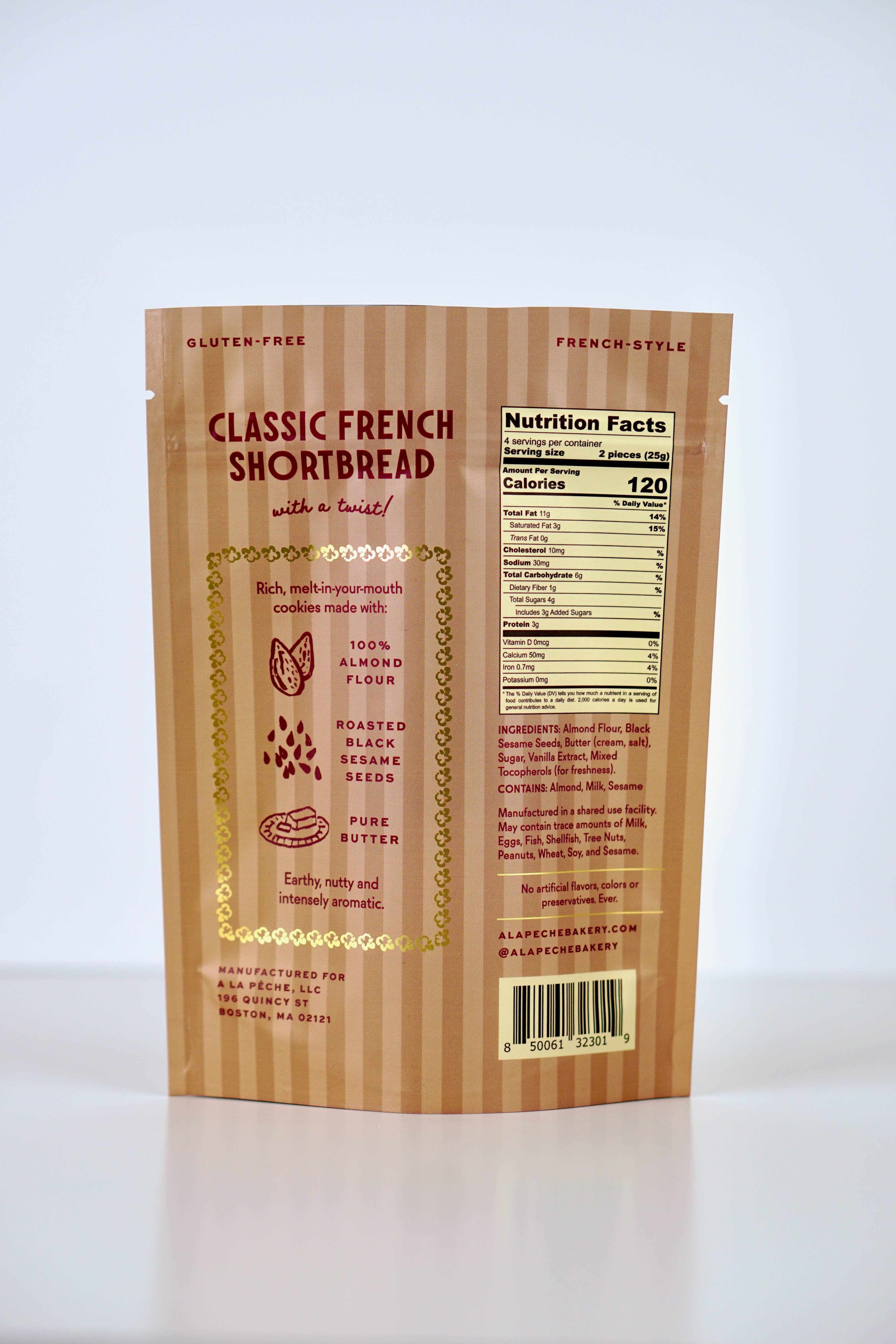 La Pêche - Wholesale Cookie - Black Sesame Sablé Butter Cookie1