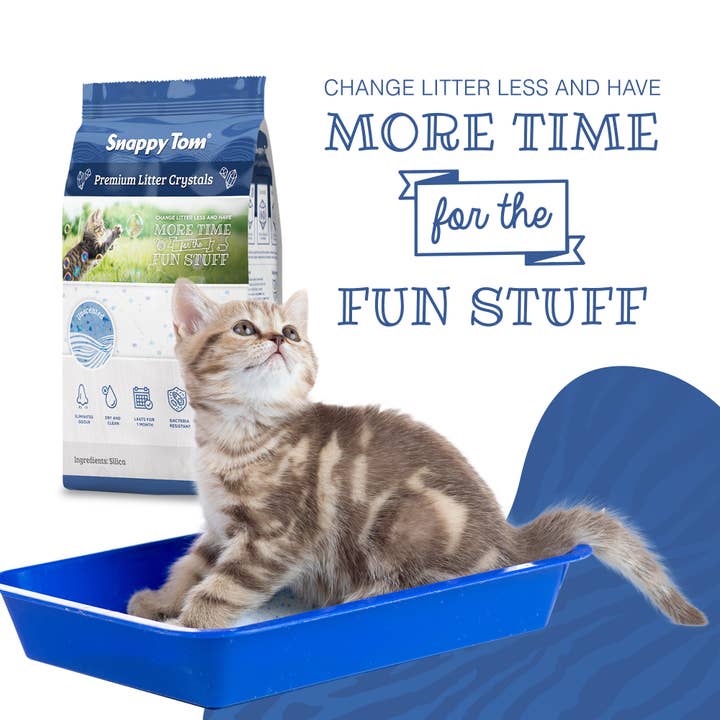 Snappy Tom Pet Supply - Wholesale Cat Litter - Snappy Tom Crystal Litter® - Natural Blue Crystal Cat Litter9