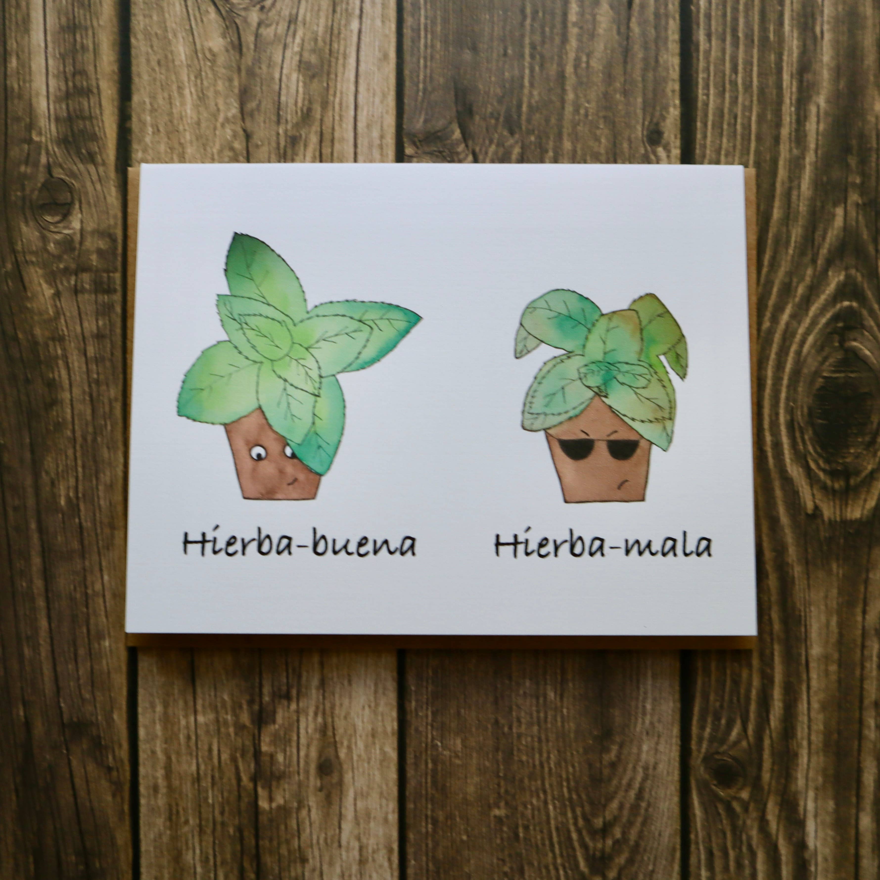 Amor y Risas - Wholesale Everyday Greeting Card - hierba-buena/ hierba-mala0