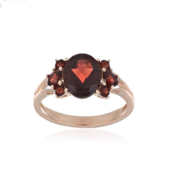 Mozambique Garnet 3.90ctw Ring In 9KT Yellow Gold for wholesale by Jaipur Jewelry