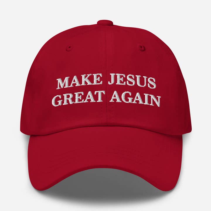Make Jesus Great Again Embroidered Cap, Catholic Church for wholesale by PositiveParty