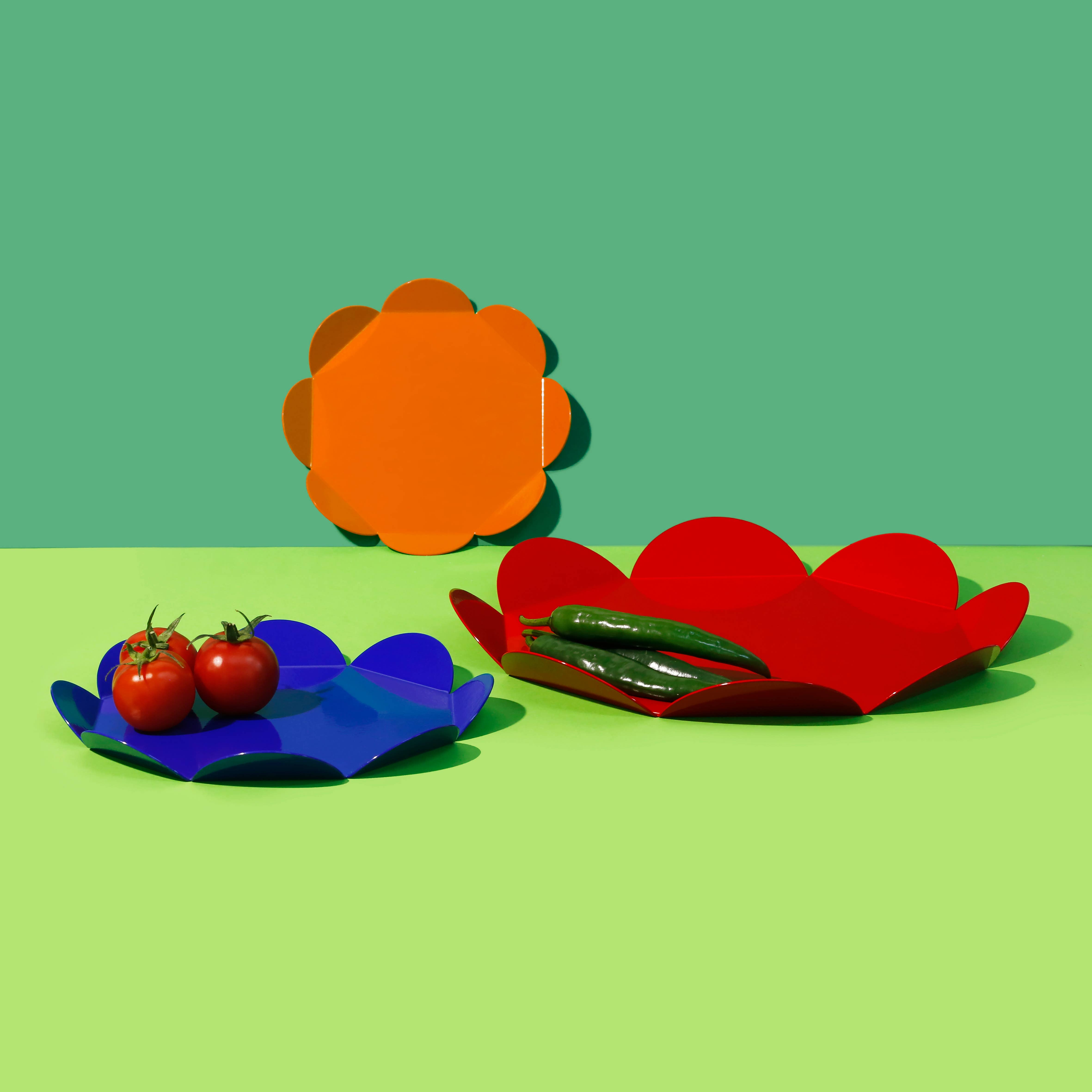 ISUWA – wholesale Serving tray – Flower Tray - Navy Blue3