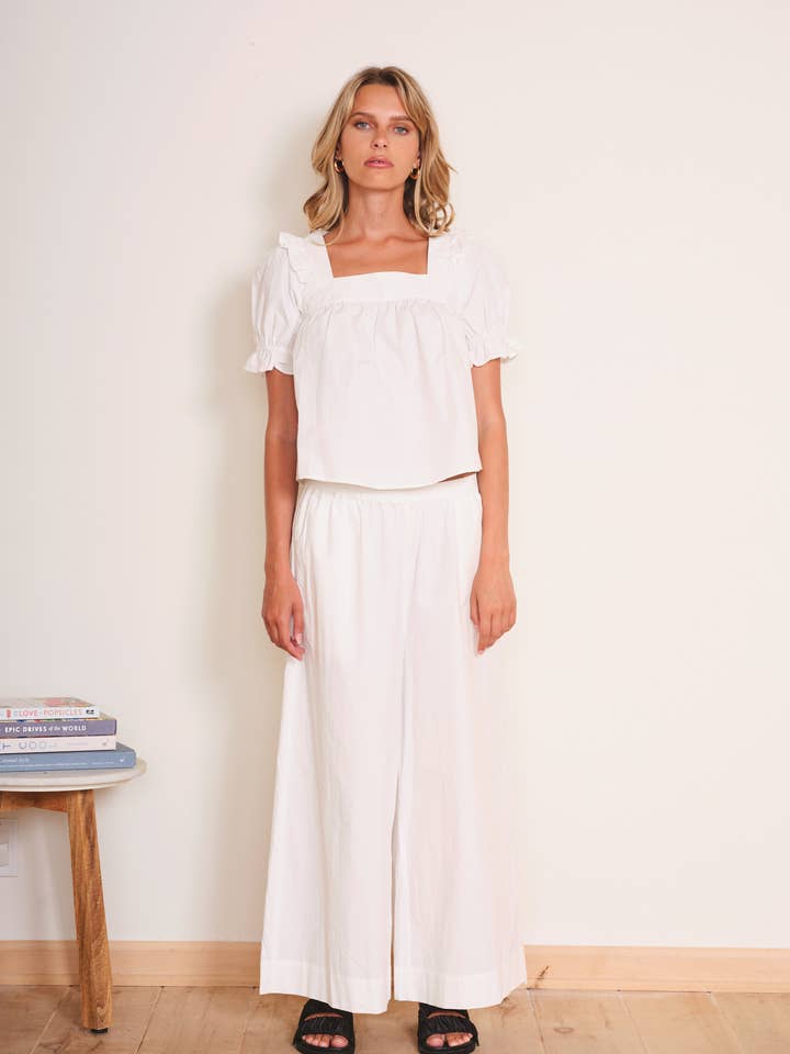 White Women's Greta Blouse for wholesale on Faire0