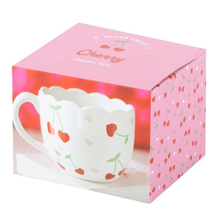 Something Different Wholesale - Vendita all'ingrosso Tazza - Tazza di San Valentino a forma di cuore con ciliegie smerlate