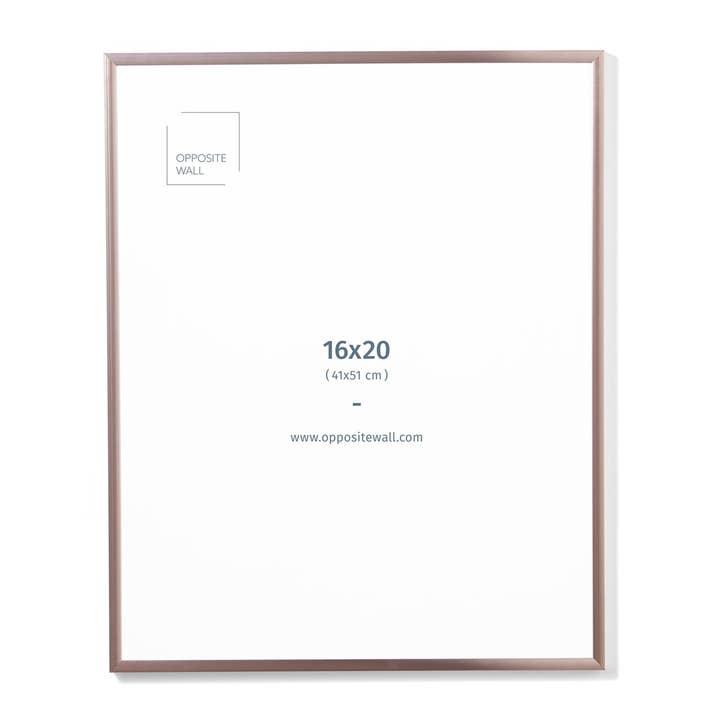 Opposite Wall - Wholesale Picture Frame - Rose Gold Metal Frame, 16x20 in | 41x51 cm