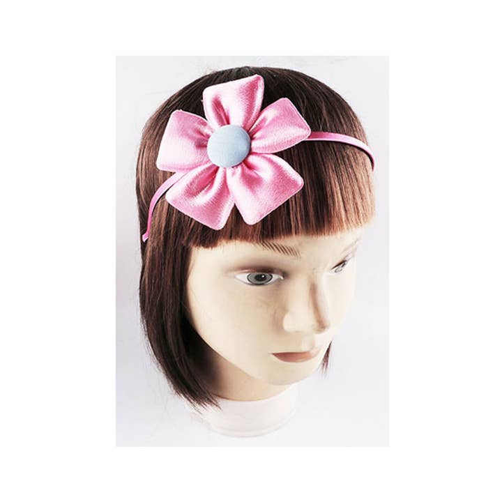 Sensibling Corp. - Wholesale Fashion Headband - Women's - 12PCS -Satin Feel Fabric Petal Flower Headband3