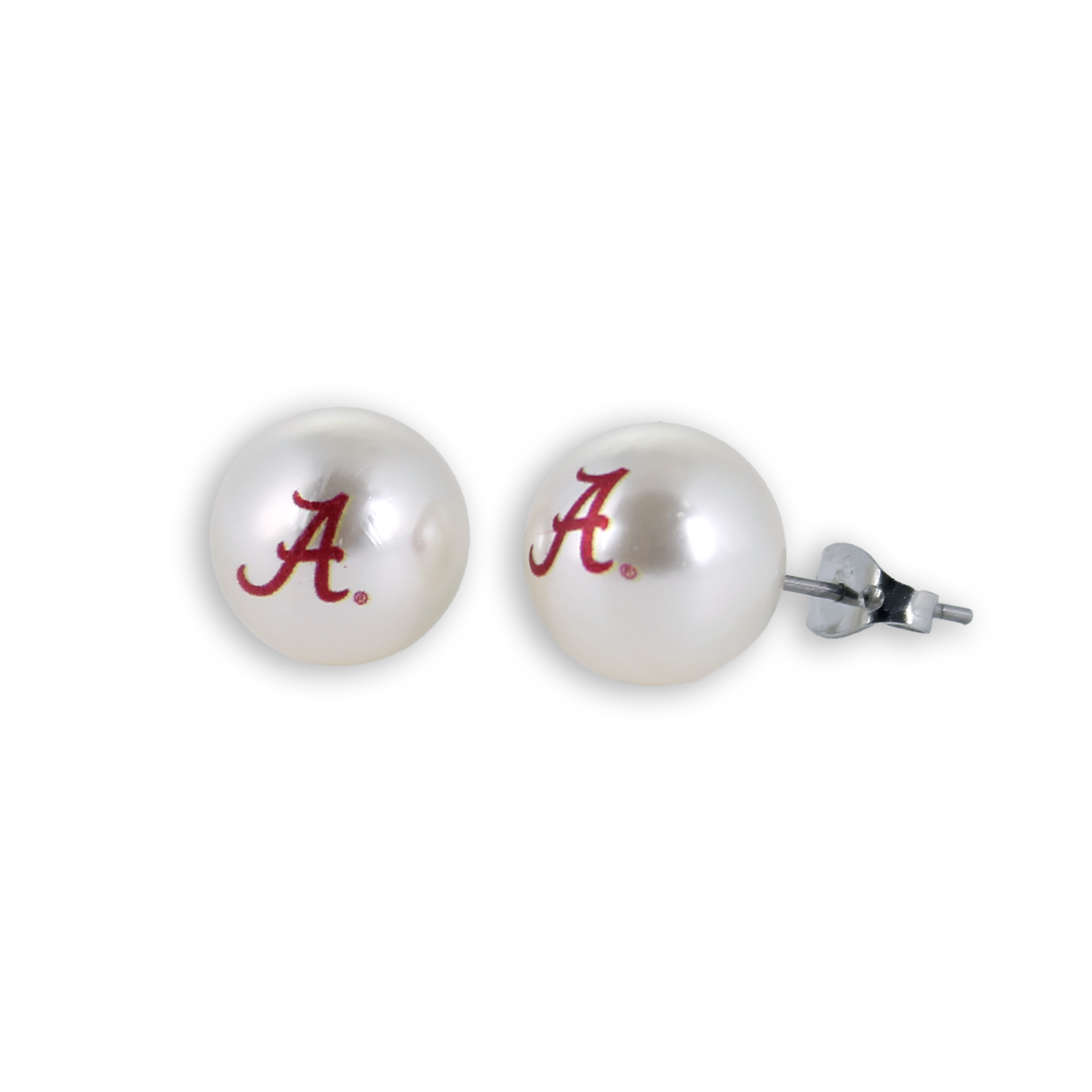 Seasons Jewelry - Vendita all'ingrosso Orecchini a bottone - Orecchini a bottone con perle con logo Alabama2