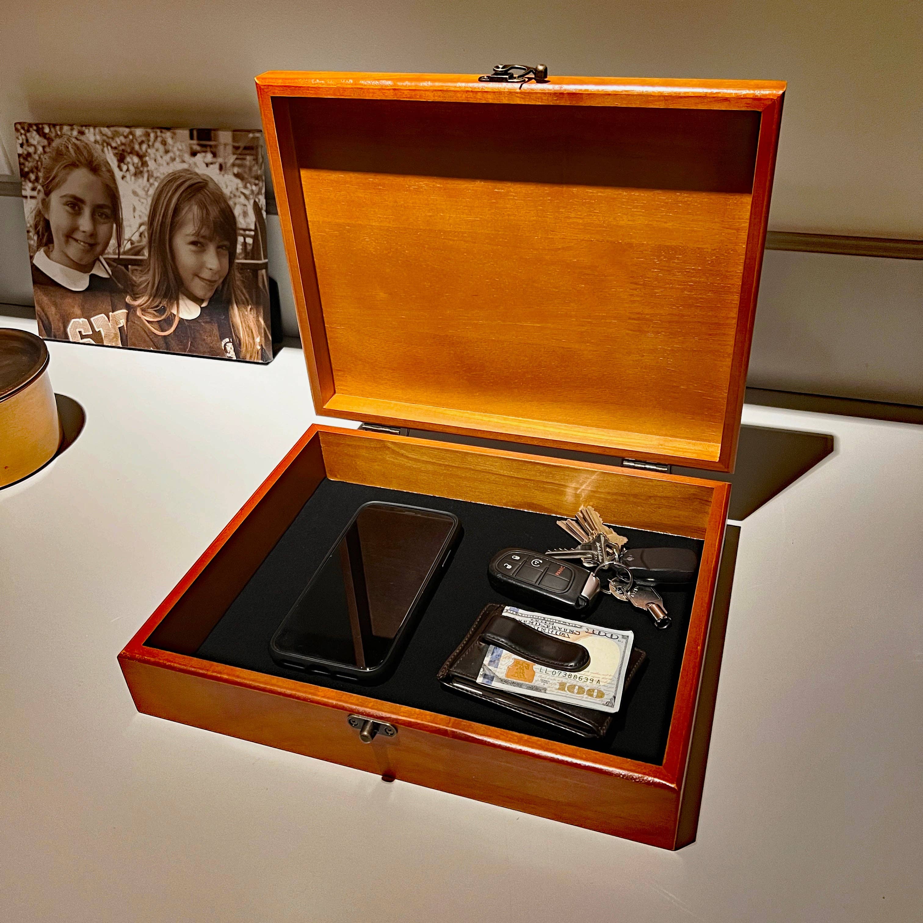 Wood Expressions - Wholesale Decorative Box - Old World Wooden Treasure Box with Brass Latch20