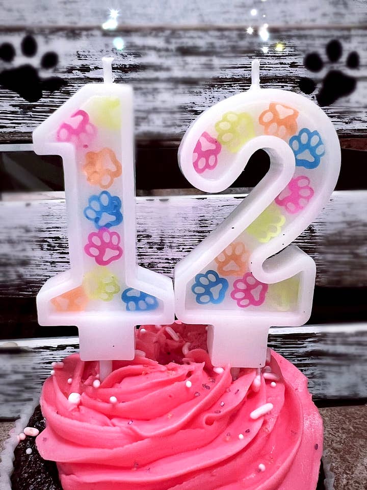 Dog Birthday Party Candle | Pet Themed Cake Candles for wholesale by Riley Roo Candles