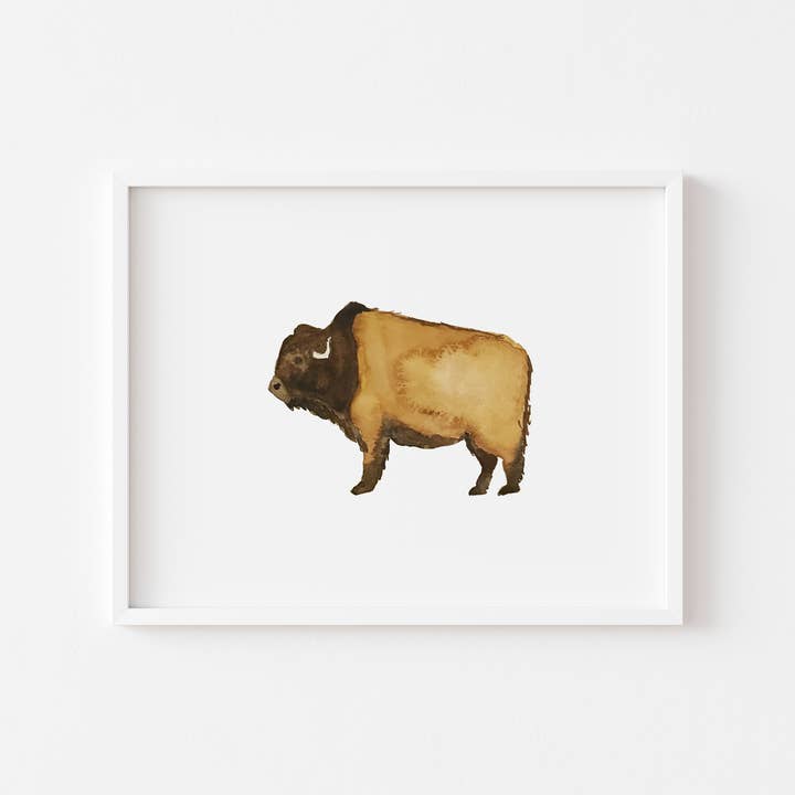 Buffalo 8x10 Art Print for wholesale by Patricia FK