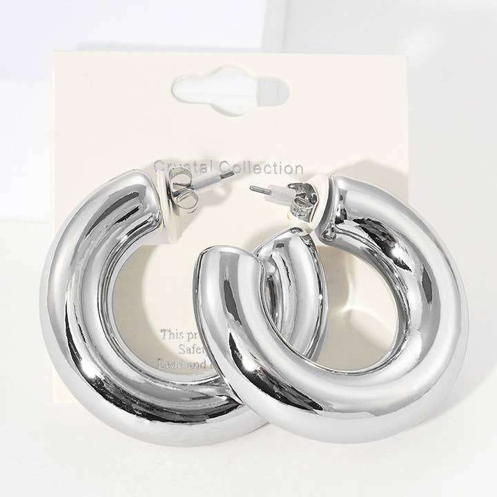 Sensibling Corp. - Wholesale Hoop Earrings - Thick Hoop Earrings
