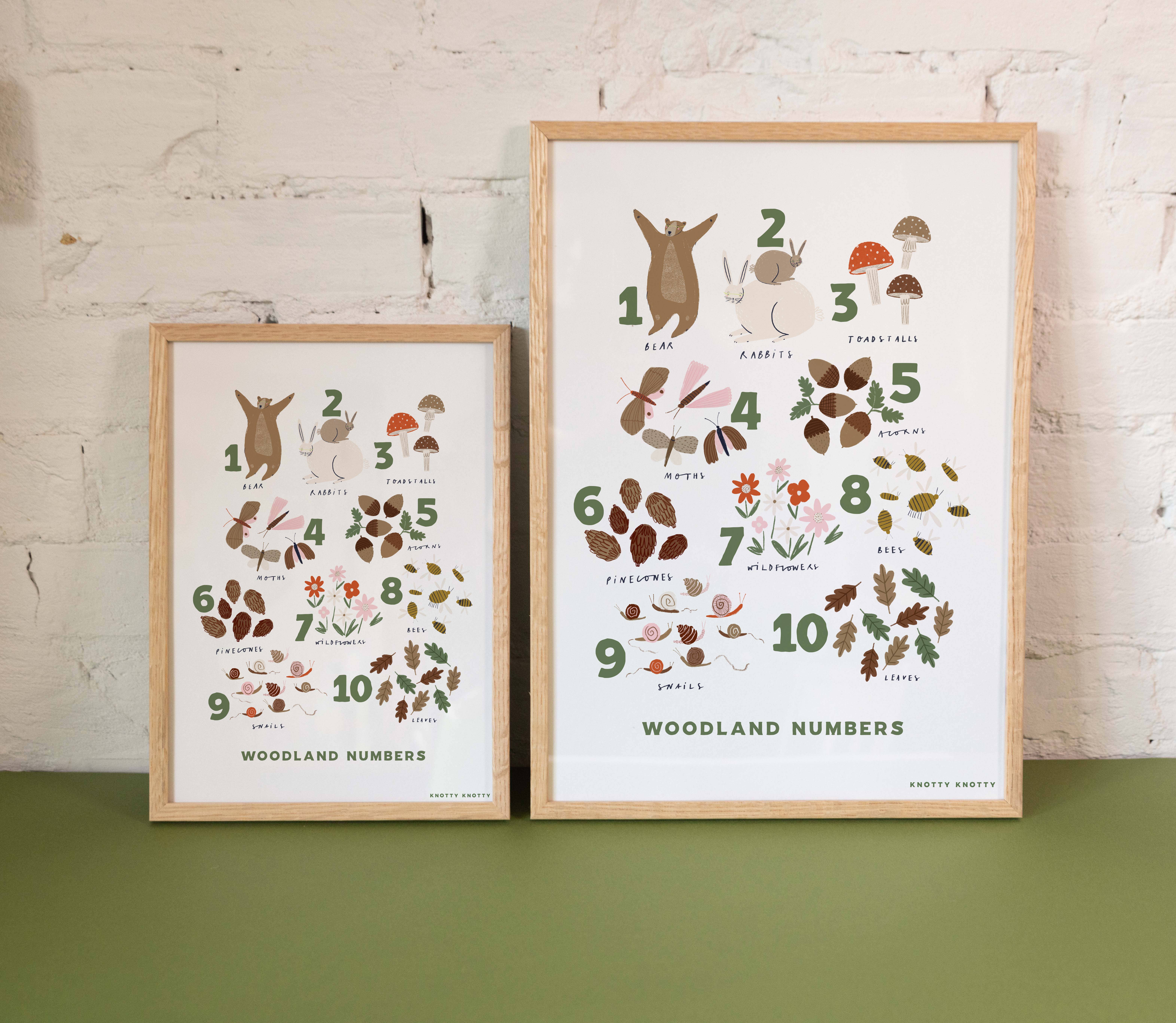 Knotty Knotty - Wholesale Art Print - Woodland Numbers – Art Print 2