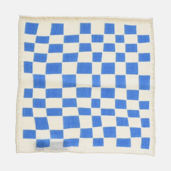 Curated Basics – Engroshandel Lommeklud - Herre – Blå firkantet uld lomme firkantet0