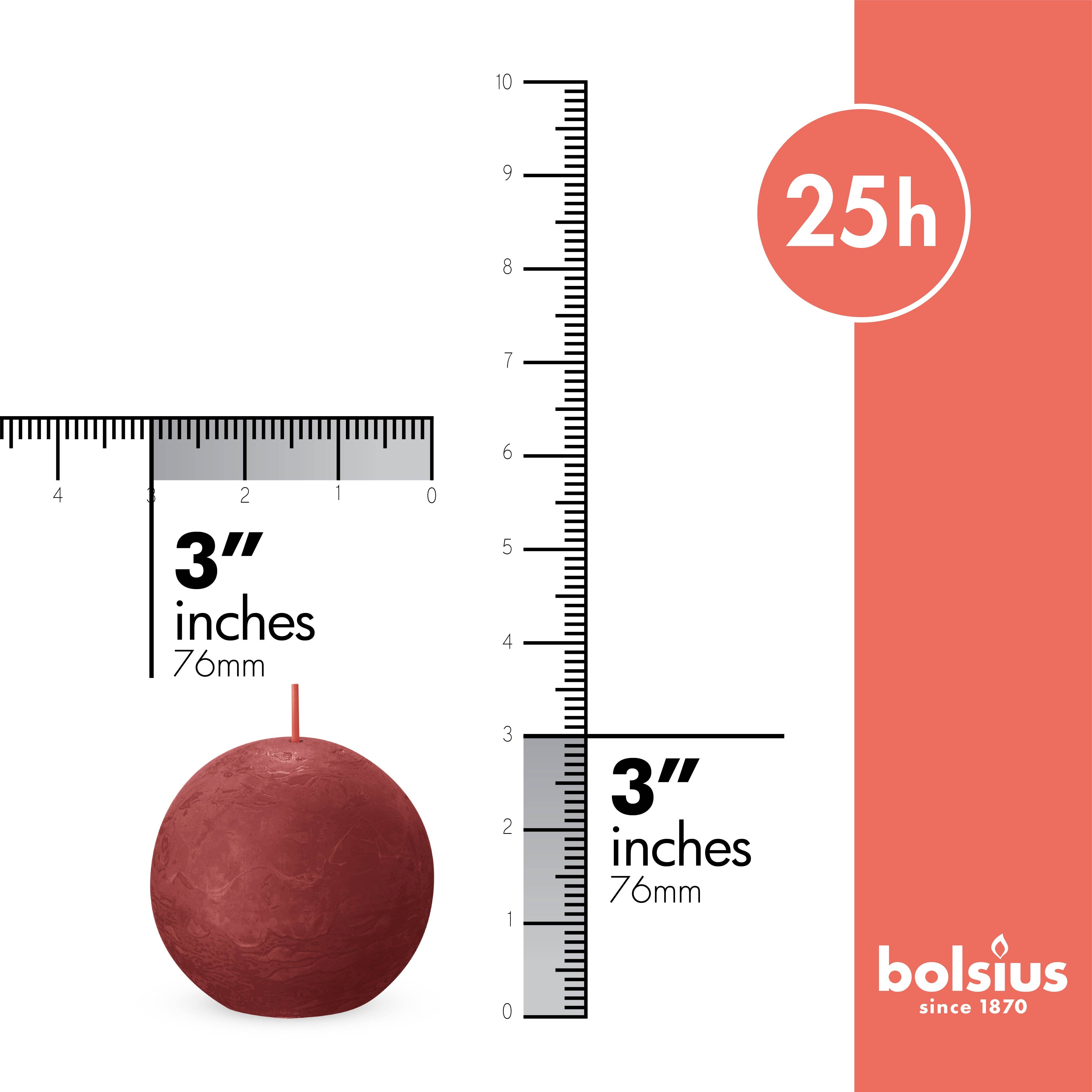 BOLSIUS – Velas de decoração por atacado – 6 Velas rústicas 3" - Inperfuted - Natural - Eco-Friendly - Cera Plant-Based - **Vendido Individualmente111