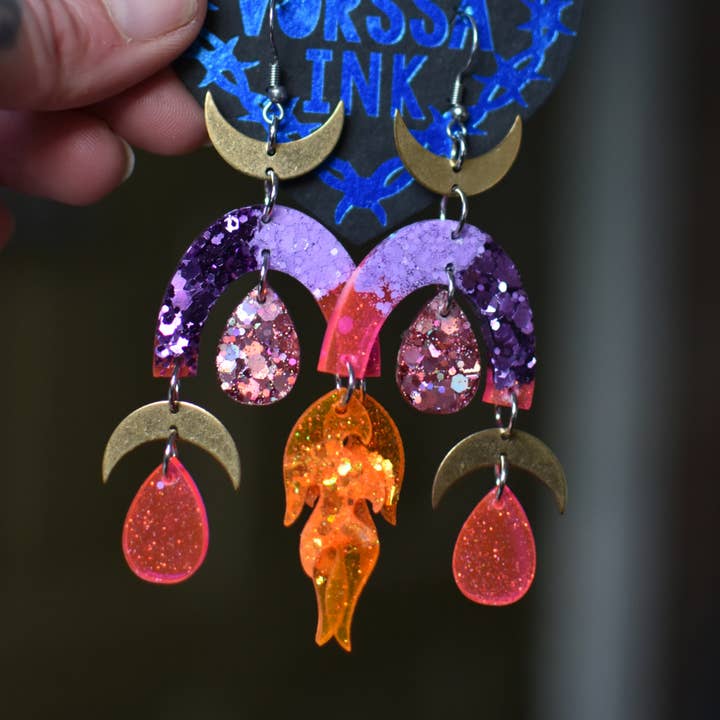 Överi Bling Spessu boucles d'oreilles pour la vente par Vorssa Ink