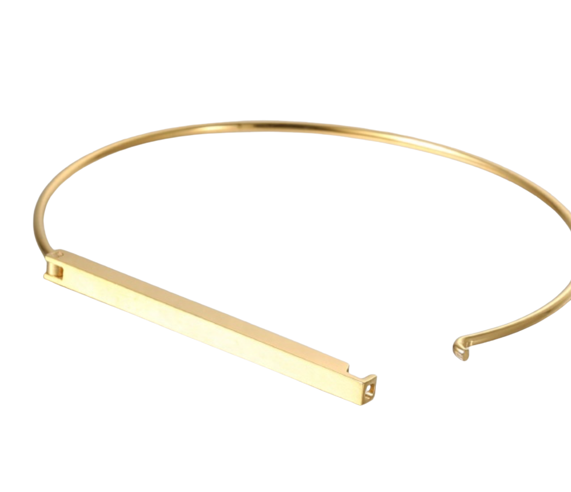 HoopLa – Großhandel Manschettenarmband – Goldbarren Armreif Manschette - Edelstahl - Wasserdicht3