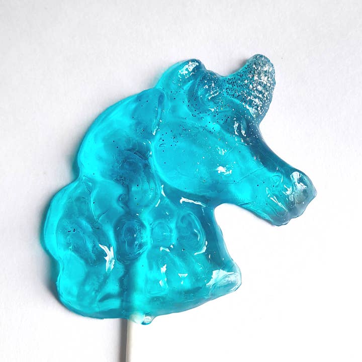 Homespun Parties - Wholesale Lollipop - Unicorn Lollipop with Silver Horn in Various Colors2