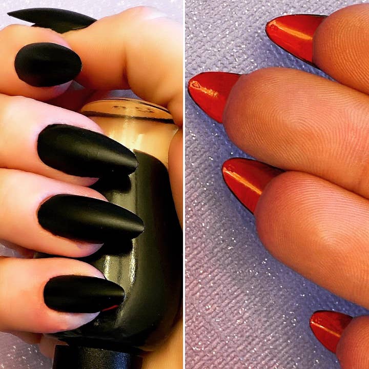 Space Witch Nails - Wholesale Press-on/fake nails - Who-boutin Red Black Designer Inspired Nails