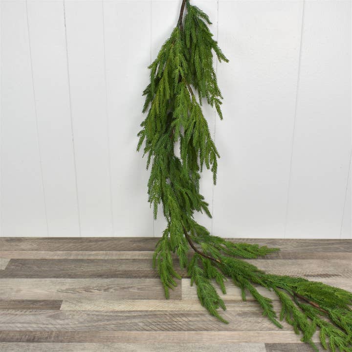 David Christopher's Collection - Wholesale Bunting/Garland - 58” Natural Touch Norfolk Pine Garland