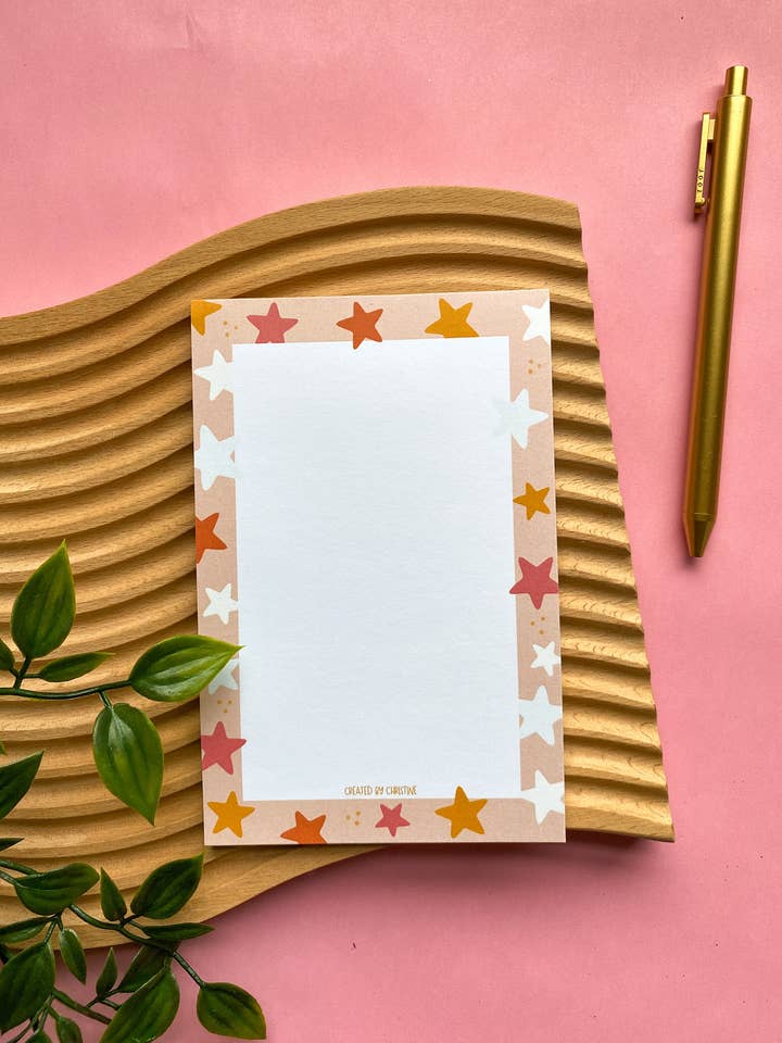 Bloc-notes Bright Stars 4x6" pour la vente par Created By Christine