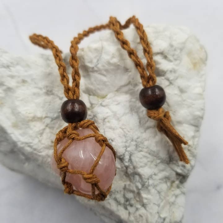 The Pretty Jewellery - Wholesale Pendant/Charm Necklace - Natural Stone Interchangable Weave Cage Necklaces5