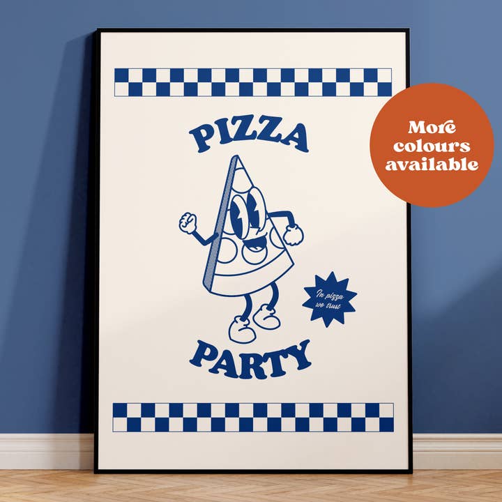 Pizza Party Takeaway Print for wholesale by Lauren Beth Designs