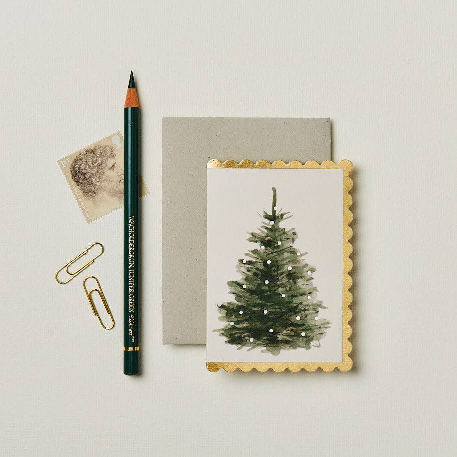 Wanderlust Paper Co - Wholesale Christmas card - Christmas Tree Mini Card1