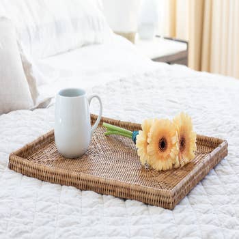 Artifacts Rattan™ Rectangular Trays with Glass Insert - Artifacts Trading  Company