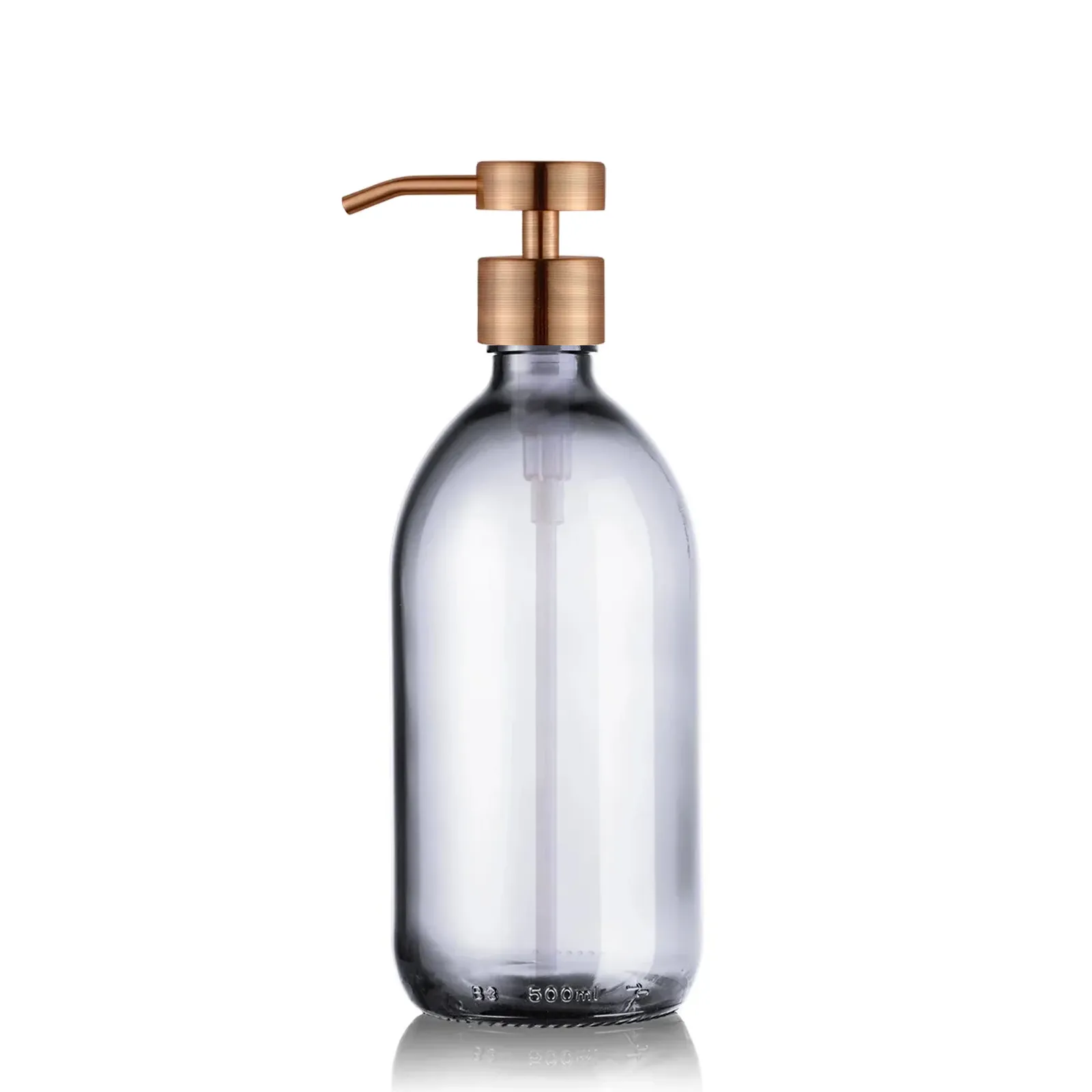 Little Pots – wholesale Soap dispenser – Clear glass soap dispenser – Stainless steel pump5