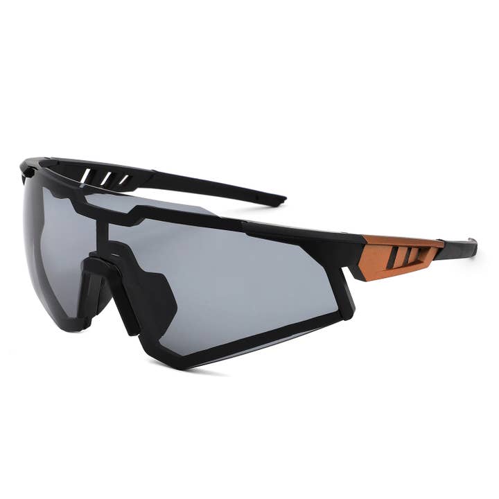 Cramilo Eyewear - Wholesale Sunglasses - Unisex - Sports Wraparound Futuristic Shield Outdoor Sunglasses4