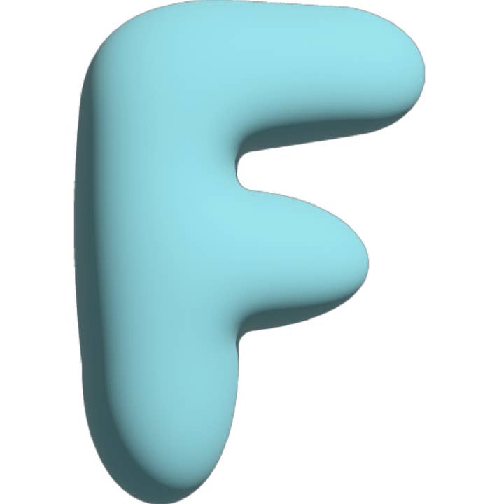 Lettera da parete - F - Blu per la vendita all'ingrosso da parte di The Gift Label